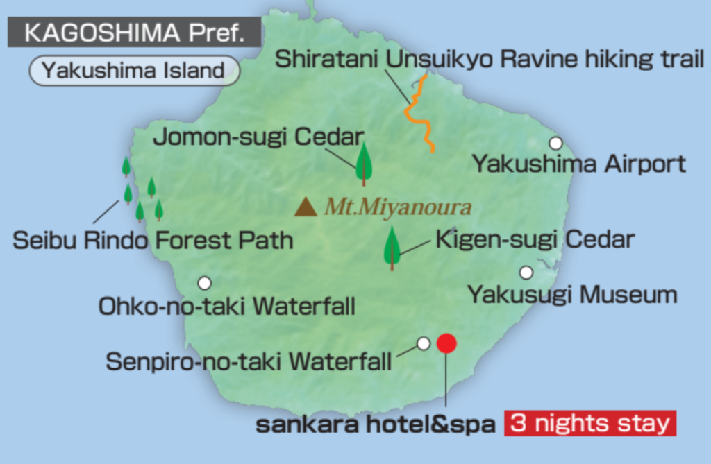 Map of Yakushima Island